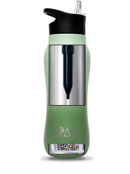 APAA Purify Ergonómica - La Botella que Filtra y Mejora tu Agua - 710 ml - Acero inoxidable